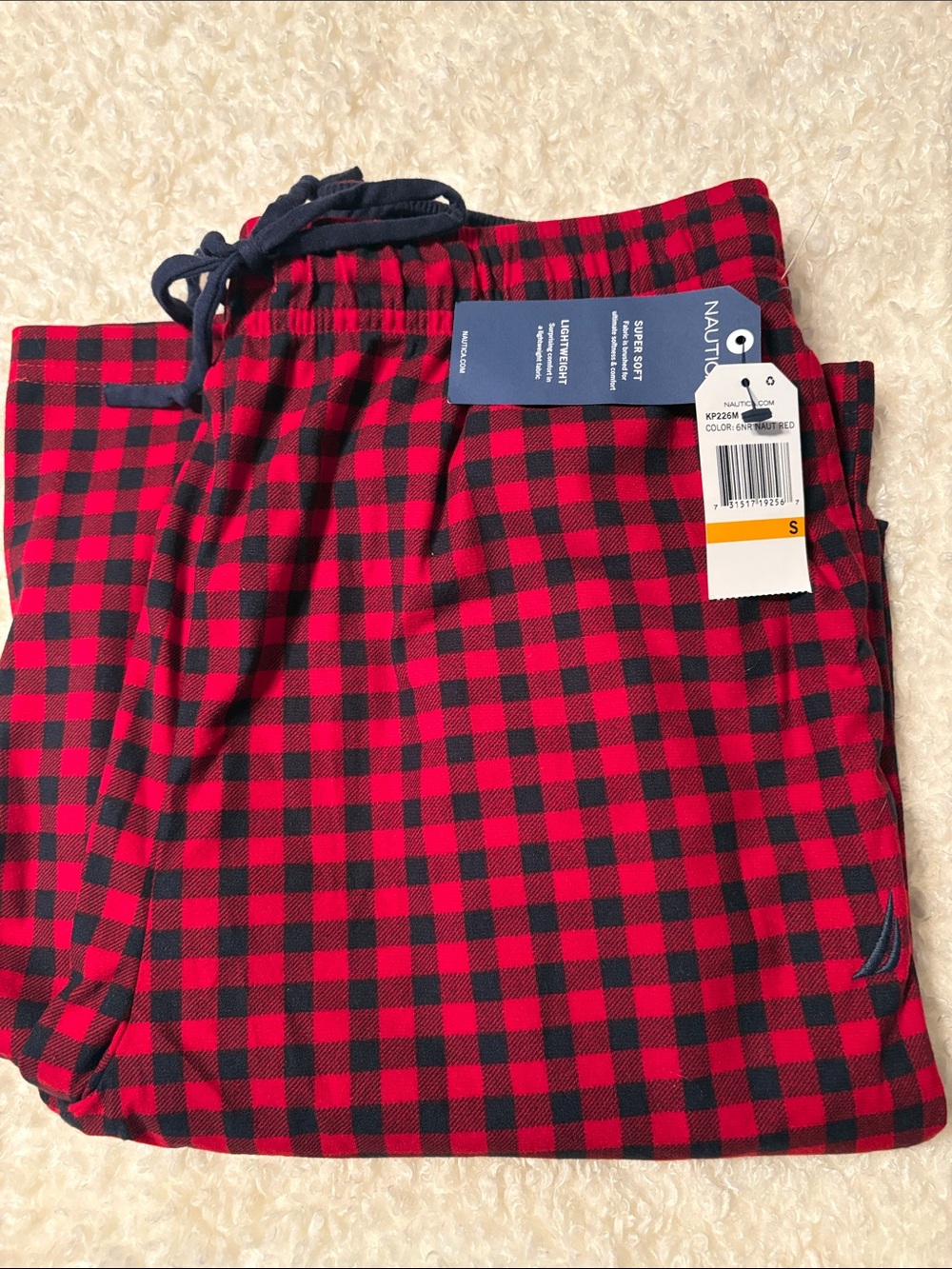 Nautica Red & Black Buffalo Plaid Pajama Pants